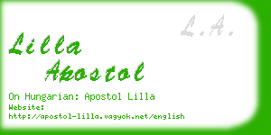 lilla apostol business card